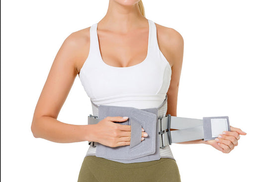 Orteză stabilizatoare cu pernă și elemente de tracțiune