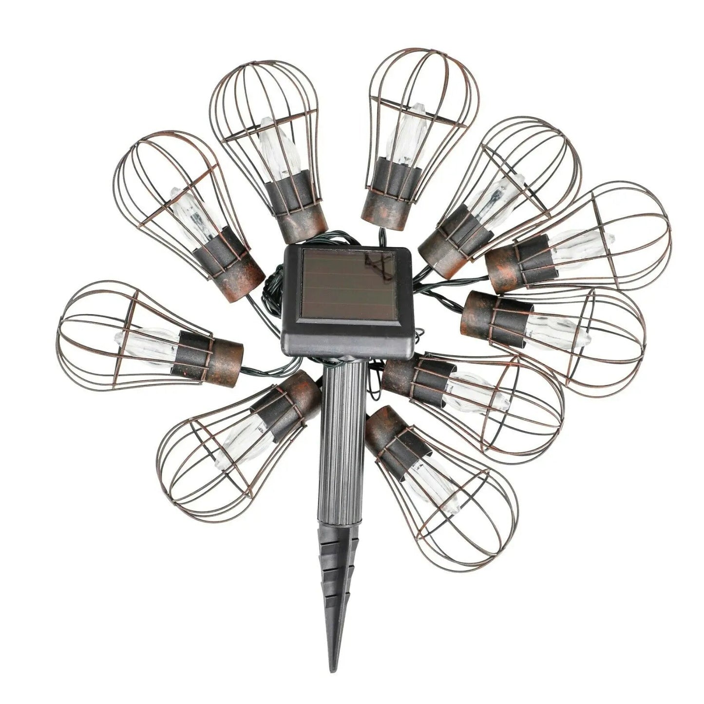 LumiLicht Lichterkette Solarbetriebene - Länge 380 cm, Lampions Ø7 cm