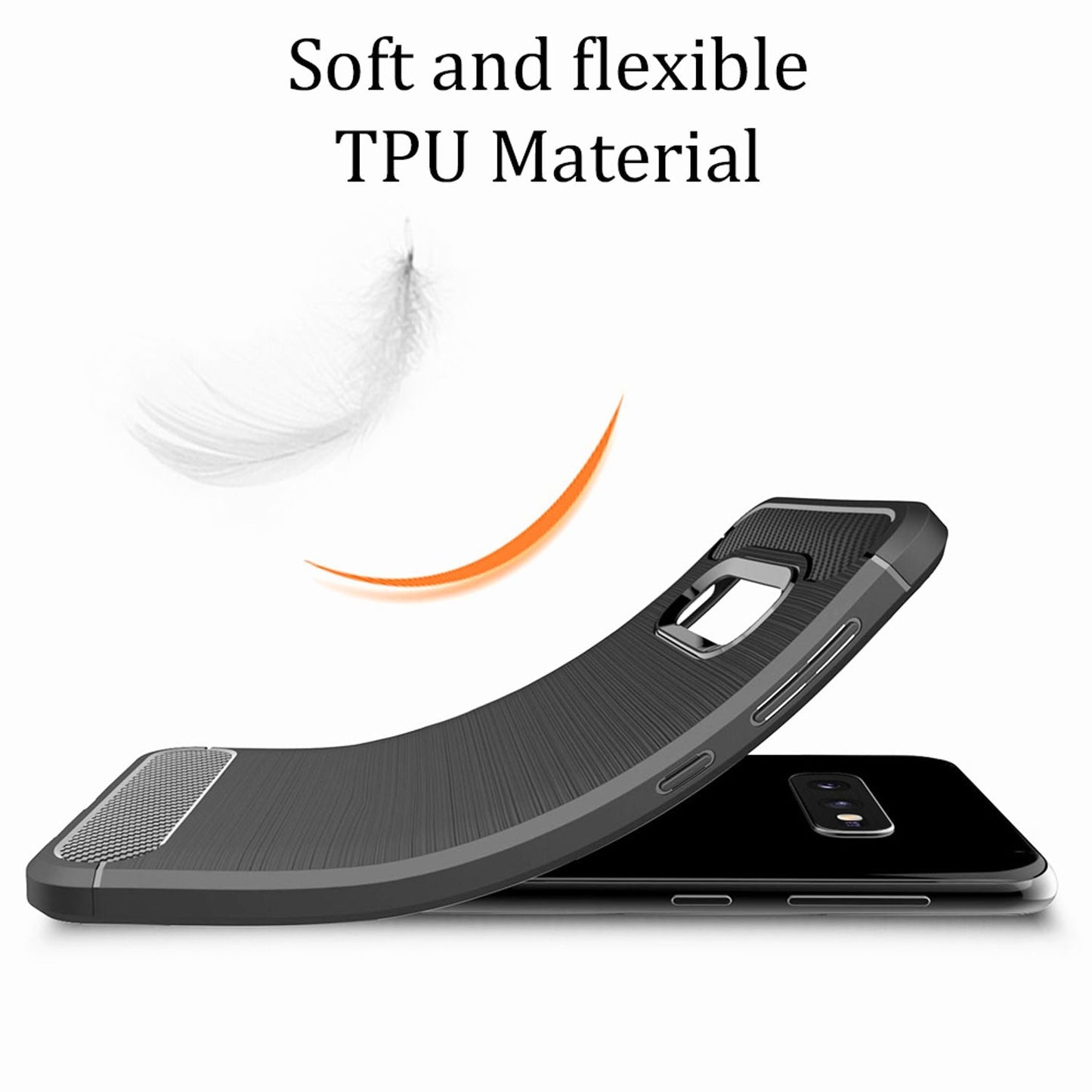 NALIA Handyhülle für Samsung Galaxy S10e Hülle, Karbon Stylische Handyhülle