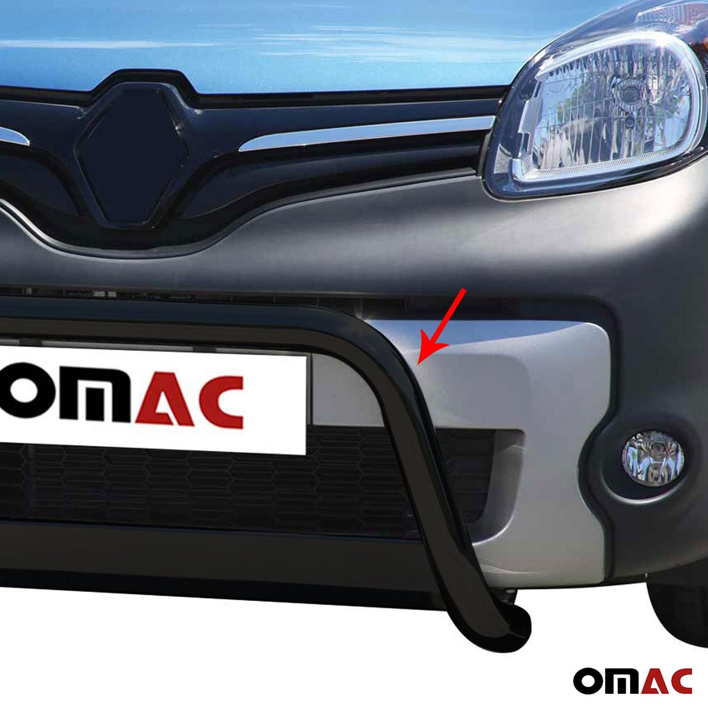 Bară de protecție/buton față pentru Renault Kangoo 2014-2021 ø63mm oțel negru