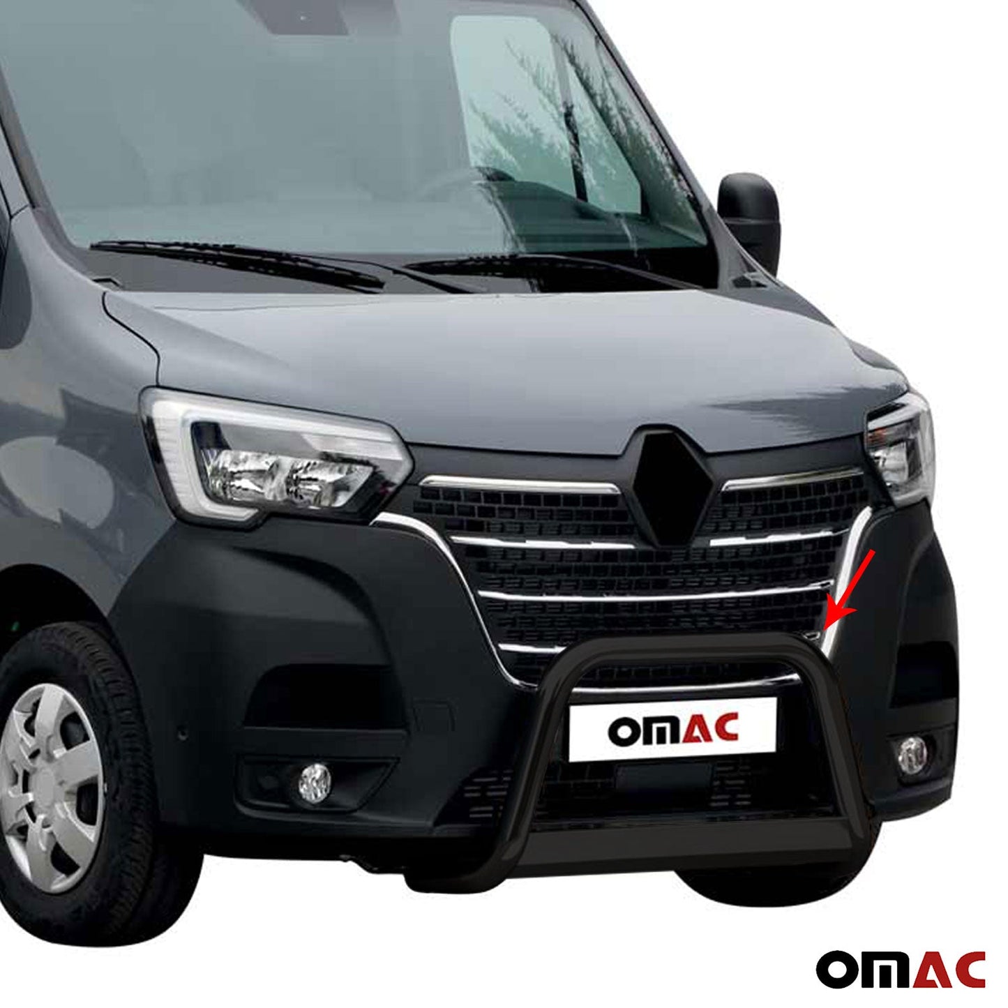 Frontbügel Frontschutzbügel für Renault Master 2019-2024 ø63mm Stahl Schwarz