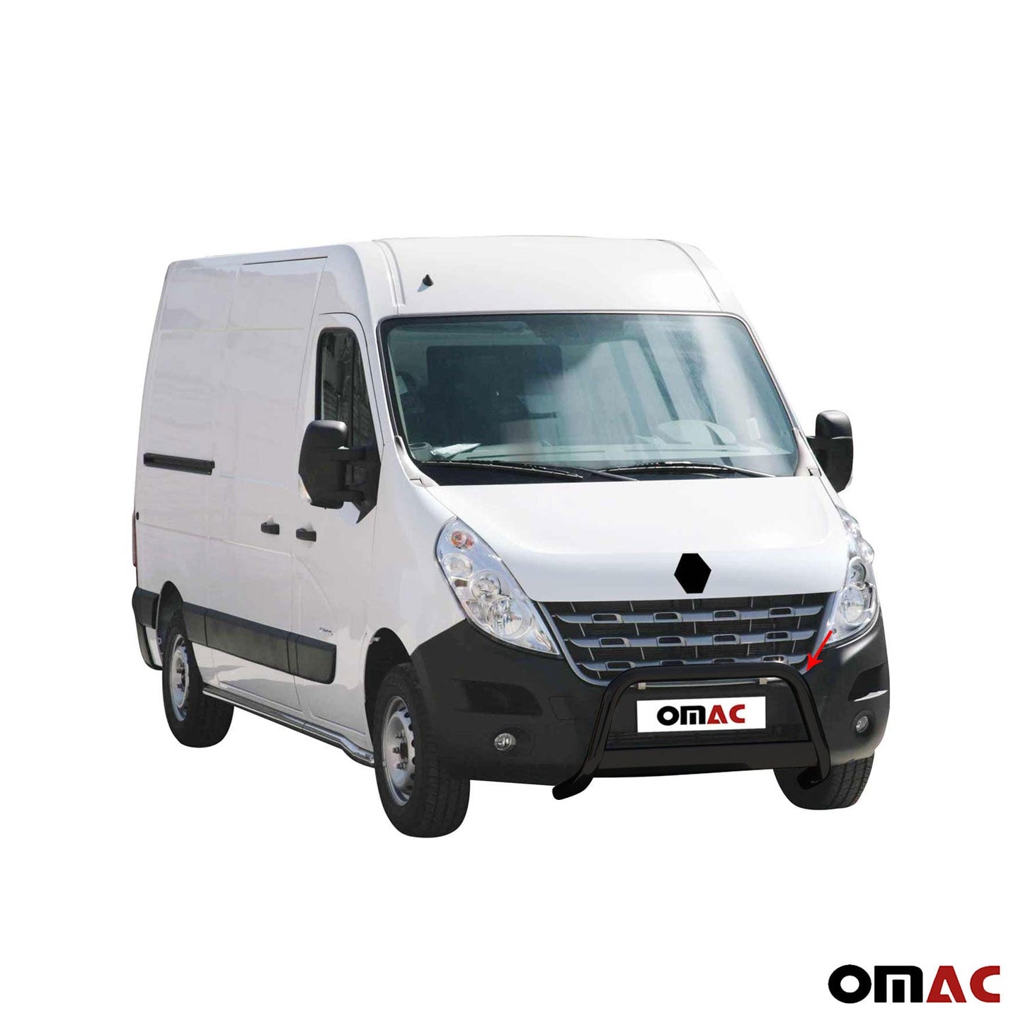 Bară de protecție/buton față pentru Renault Master 2010-2018, ø63mm, oțel, negru