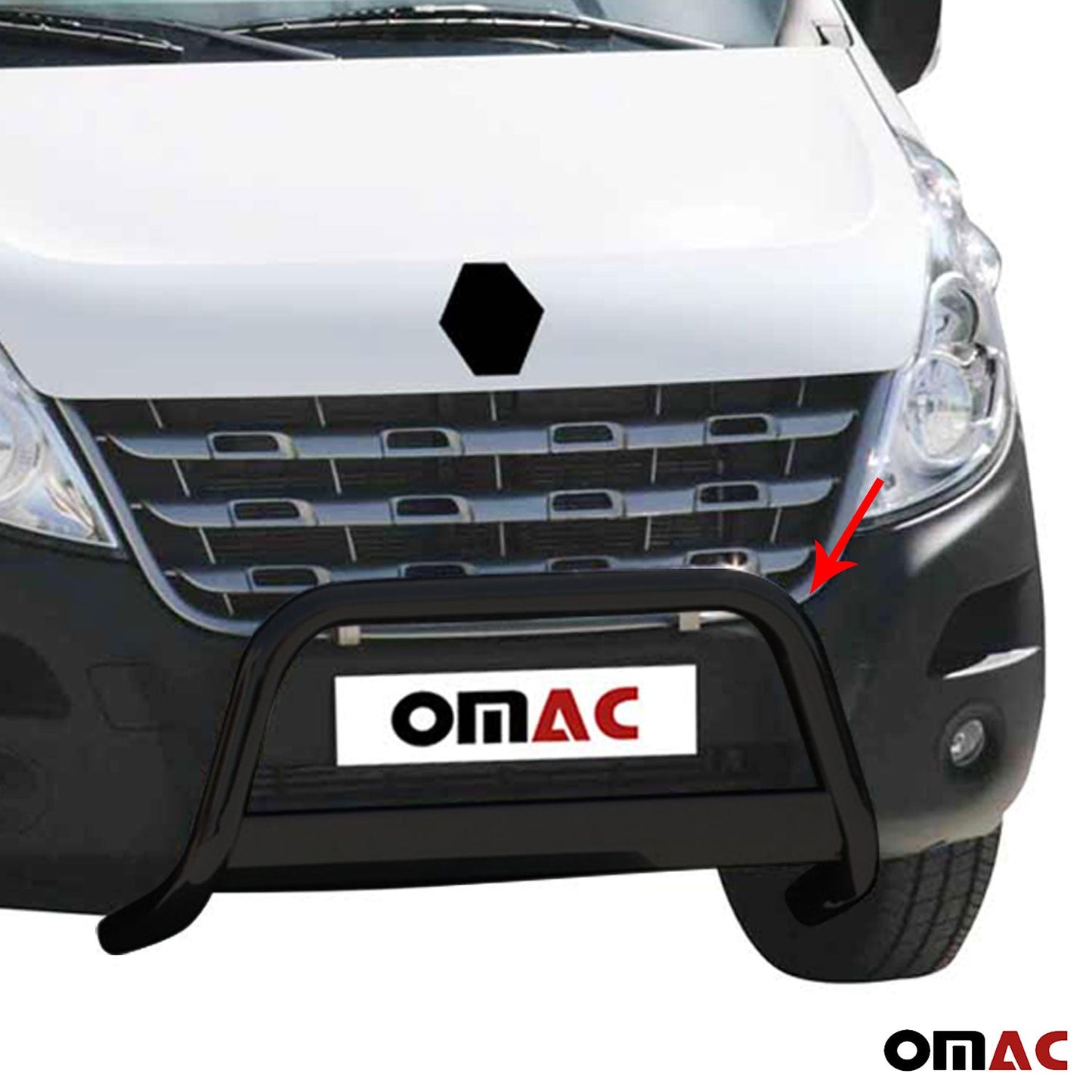 Bară de protecție/buton față pentru Renault Master 2010-2018, ø63mm, oțel, negru