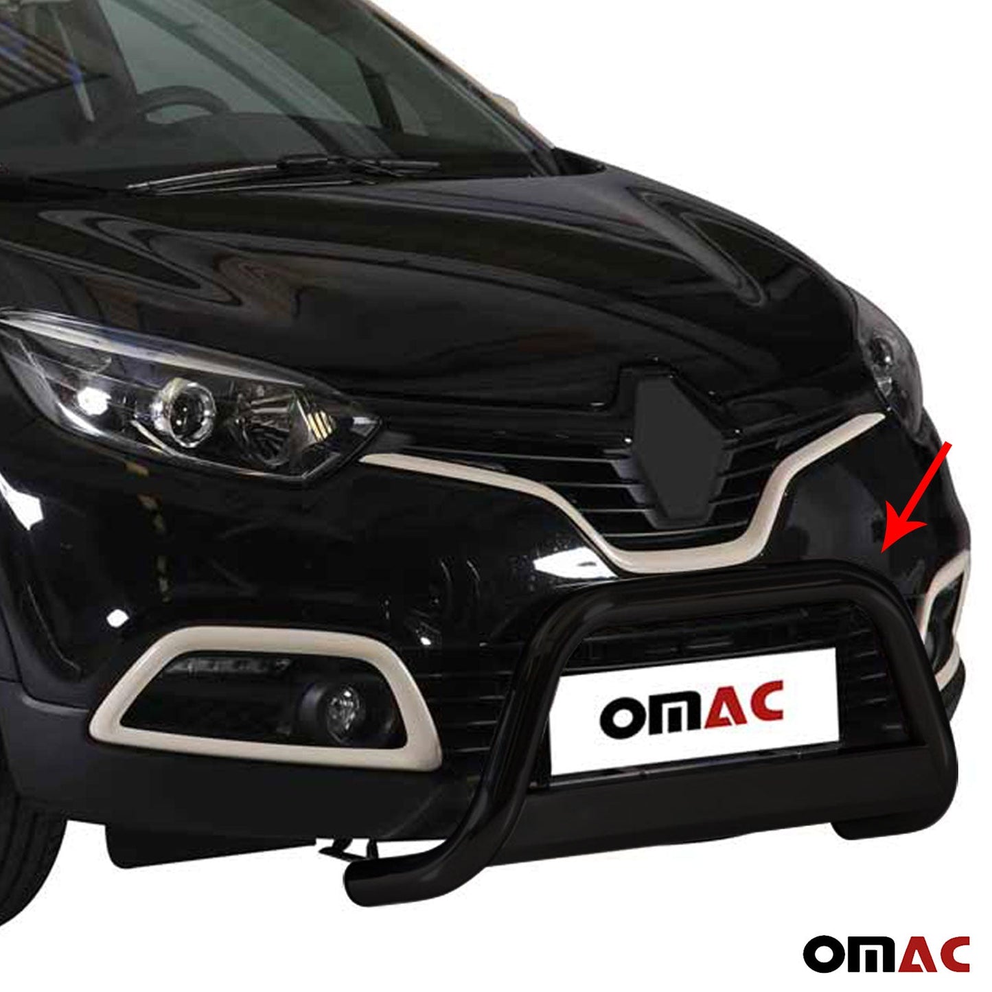 Bară de protecție/buton față pentru Renault Captur 2013-2017, ø63mm, oțel, negru
