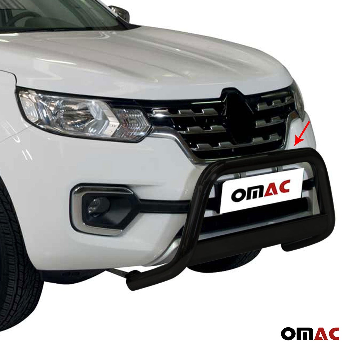 Bară de protecție/buton față pentru Renault Alaskan 2017-2021 ø63 Oțel inoxidabil negru