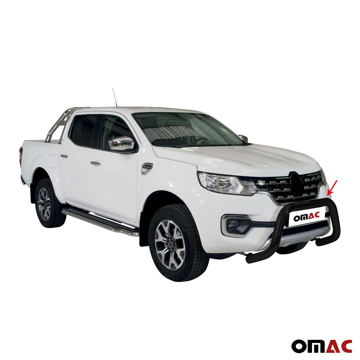 Bară de protecție față pentru Renault Alaskan 2017-2021 ø63 oțel inoxidabil negru