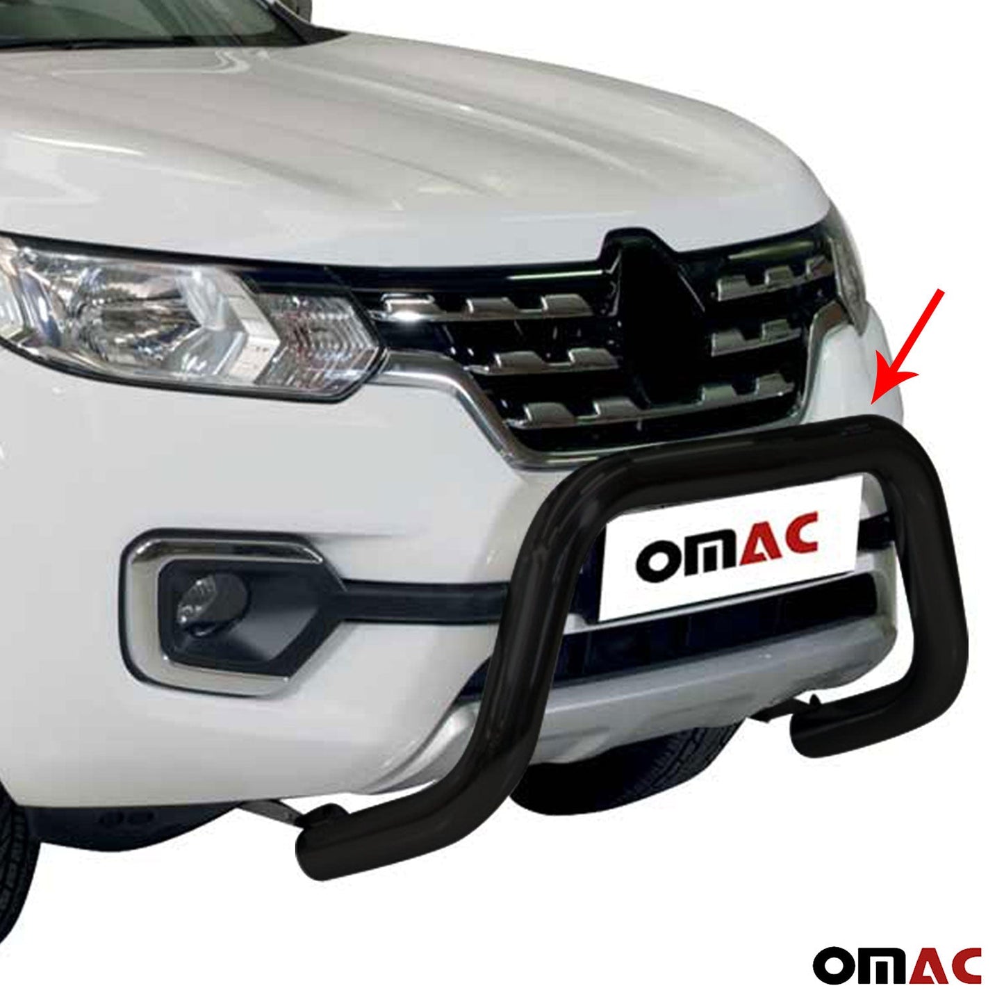 Bară de protecție față pentru Renault Alaskan 2017-2021 ø63 oțel inoxidabil negru