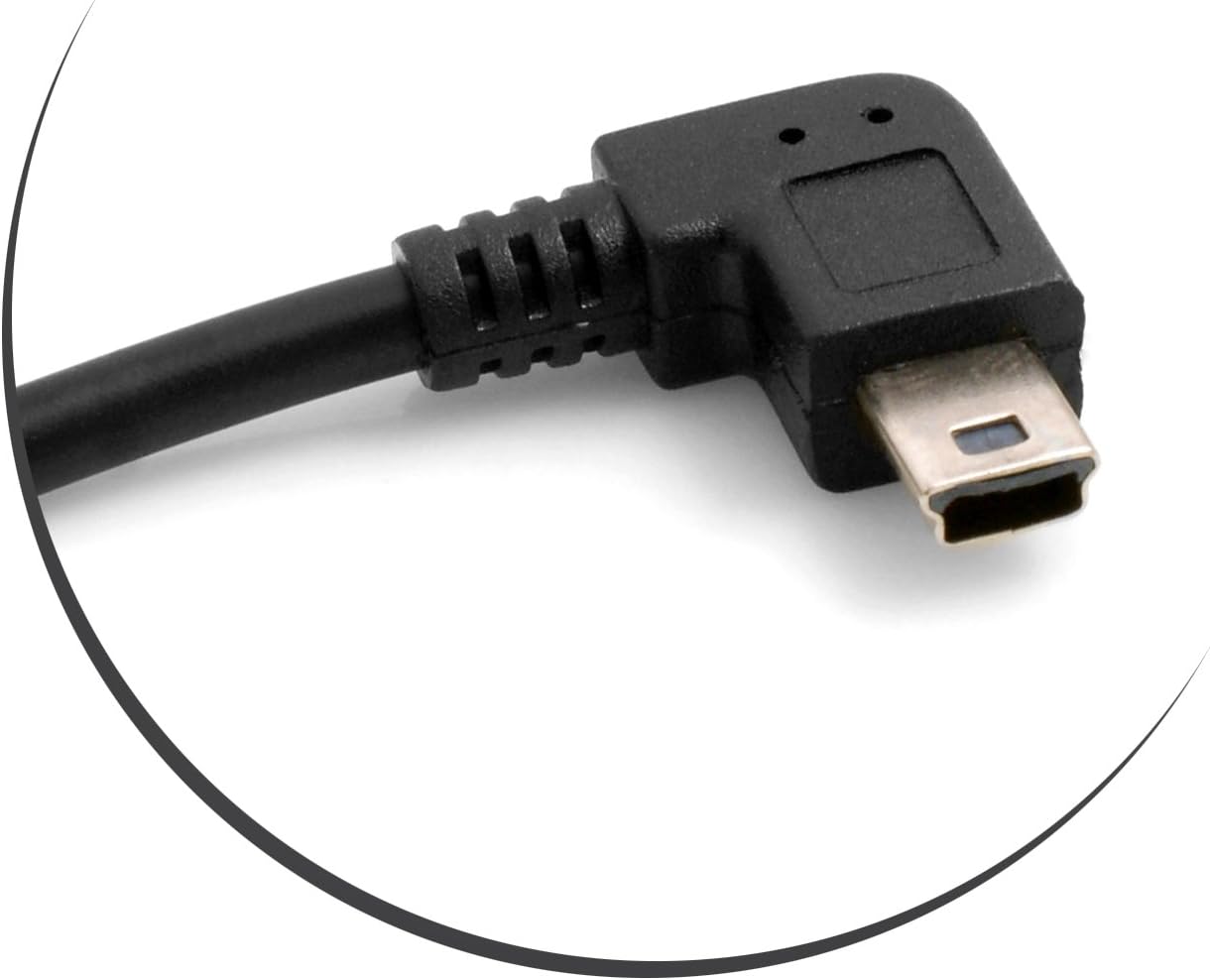 SYSTEM-S Mini USB Winkel Kabel auf Micro USB Buchse, 27 cm