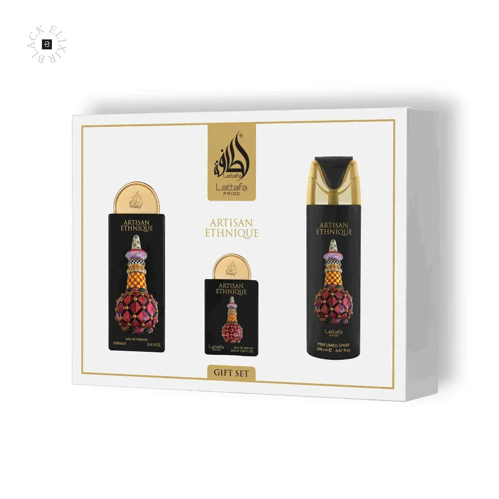 Lattafa Artisan Ethnique EDP Duftset - 100 ml Parfum, 20 ml Reisegröße