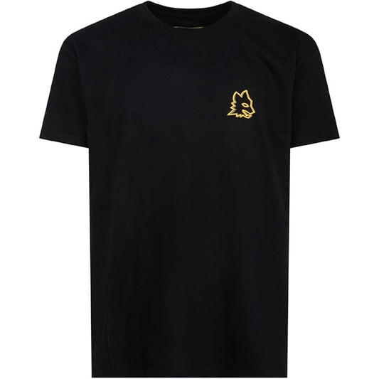 AS Roma T-Shirt Lupa Logo - Größe M Baumwolle Schwarz