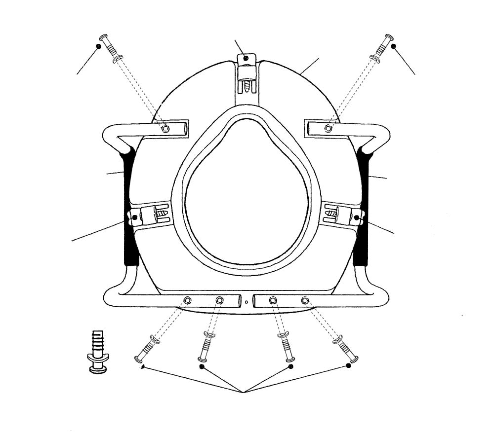 Înălțător pentru scaunul de toaletă cu mânere antiderapante – AT51209