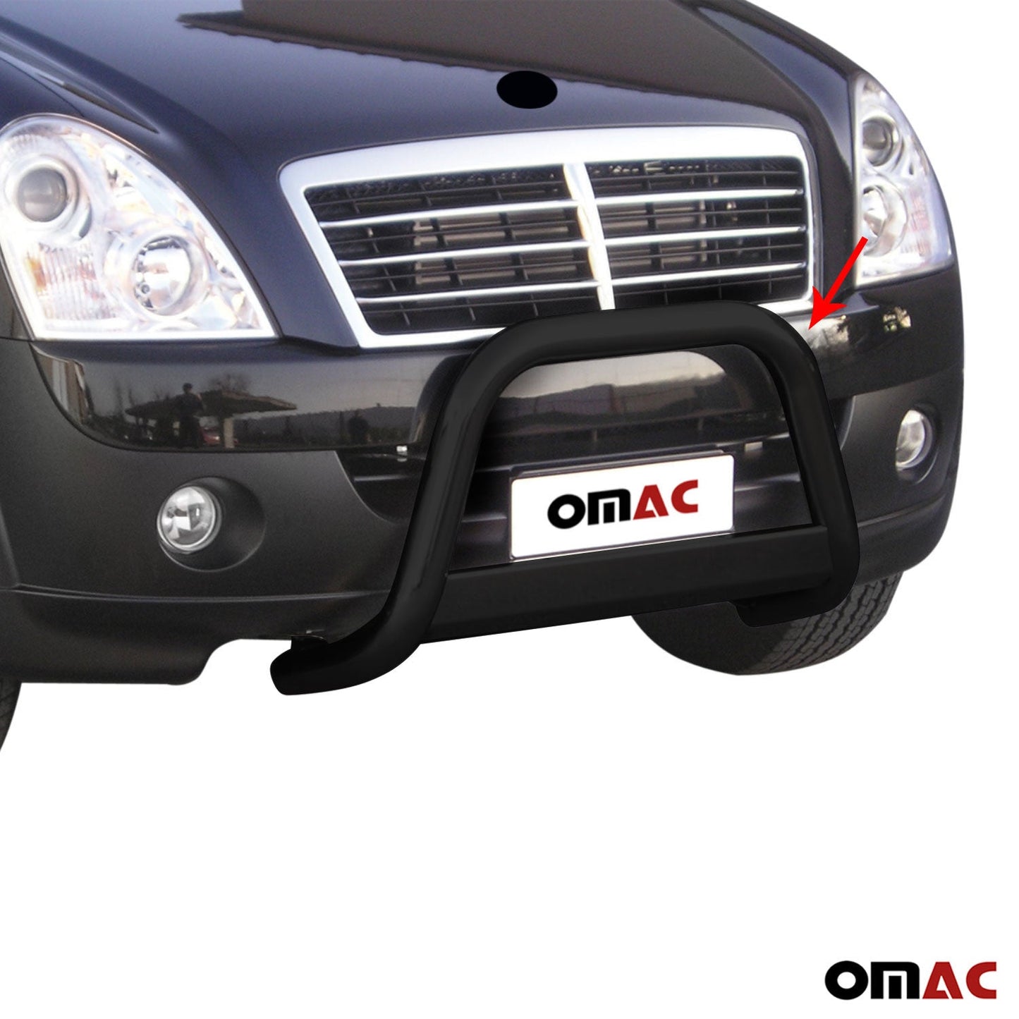 Bară de protecție/buton față pentru Ssangyong Rexton 2006-2012, ø63mm, oțel, negru