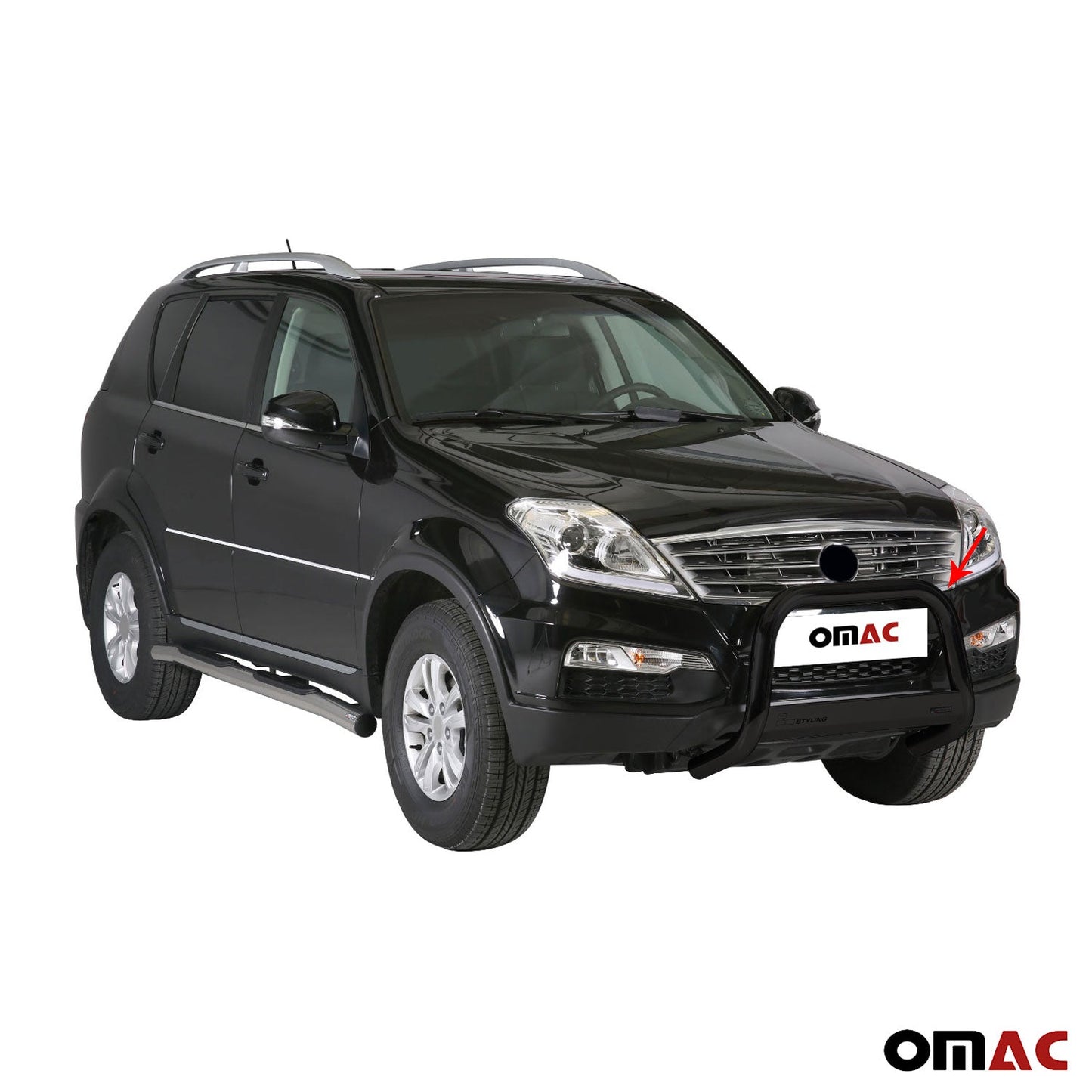 Bară de protecție/buton față pentru Ssangyong Rexton W 2013-2017 ø63mm oțel negru