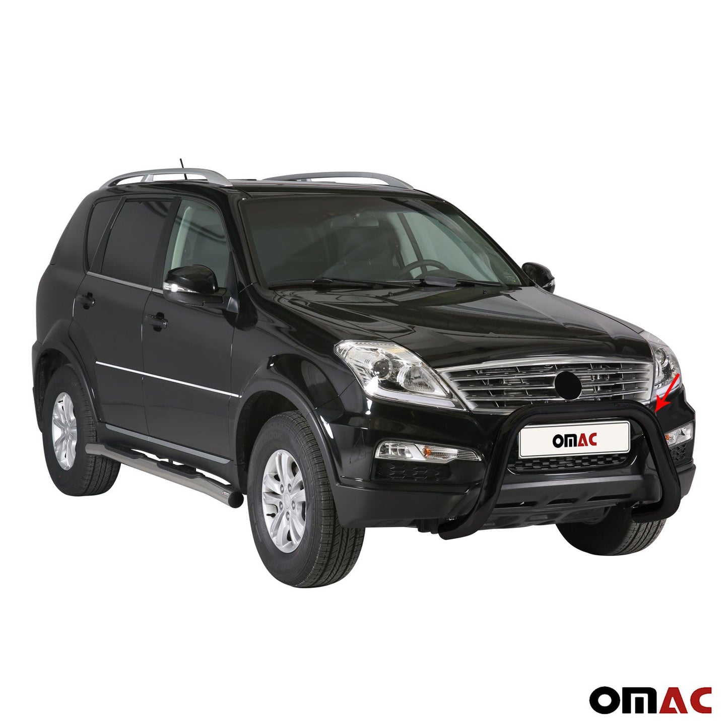 Frontbügel Frontschutzbügel für Ssangyong Rexton W 2013-2017 ø76mm Stahl Schwarz