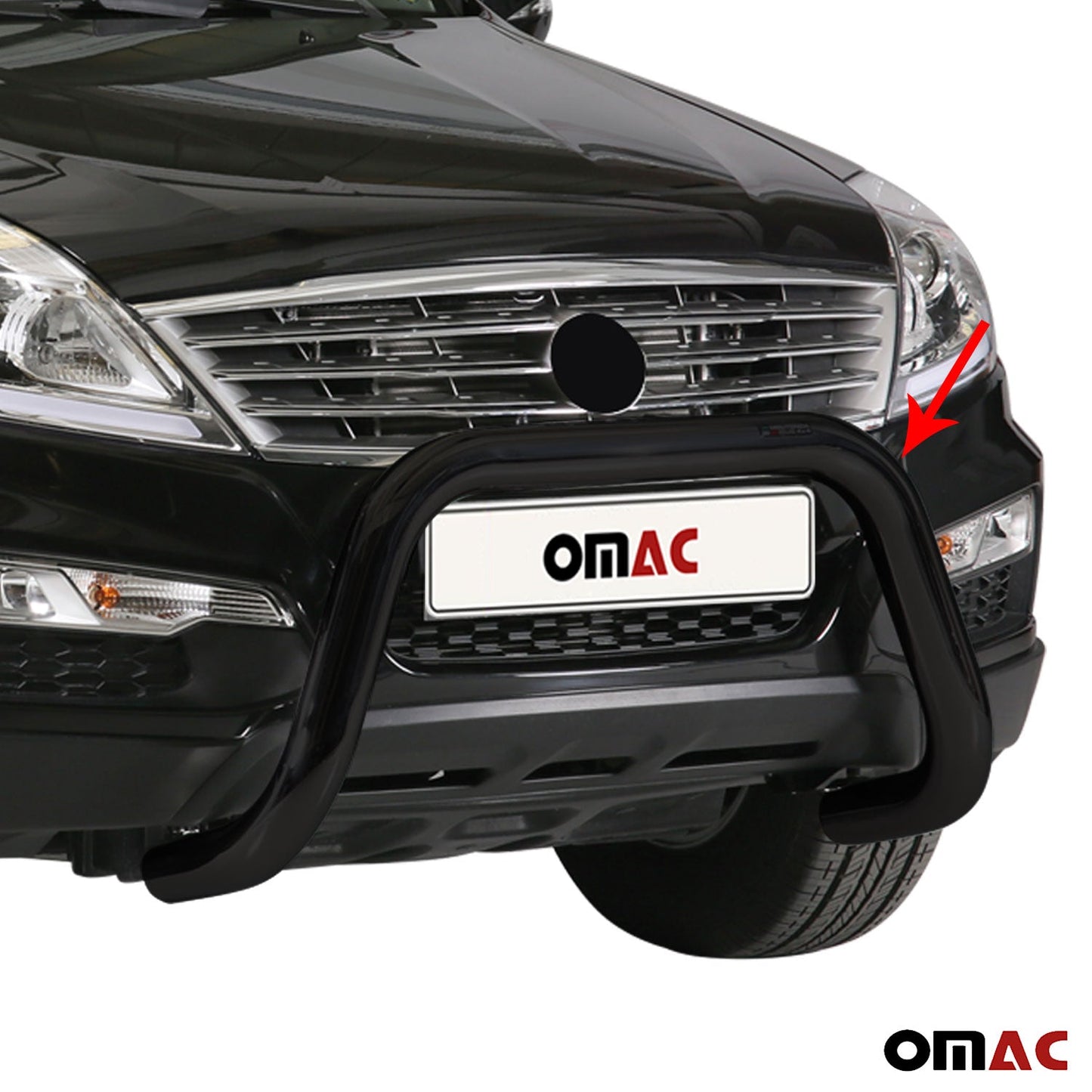 Frontbügel Frontschutzbügel für Ssangyong Rexton W 2013-2017 ø76mm Stahl Schwarz