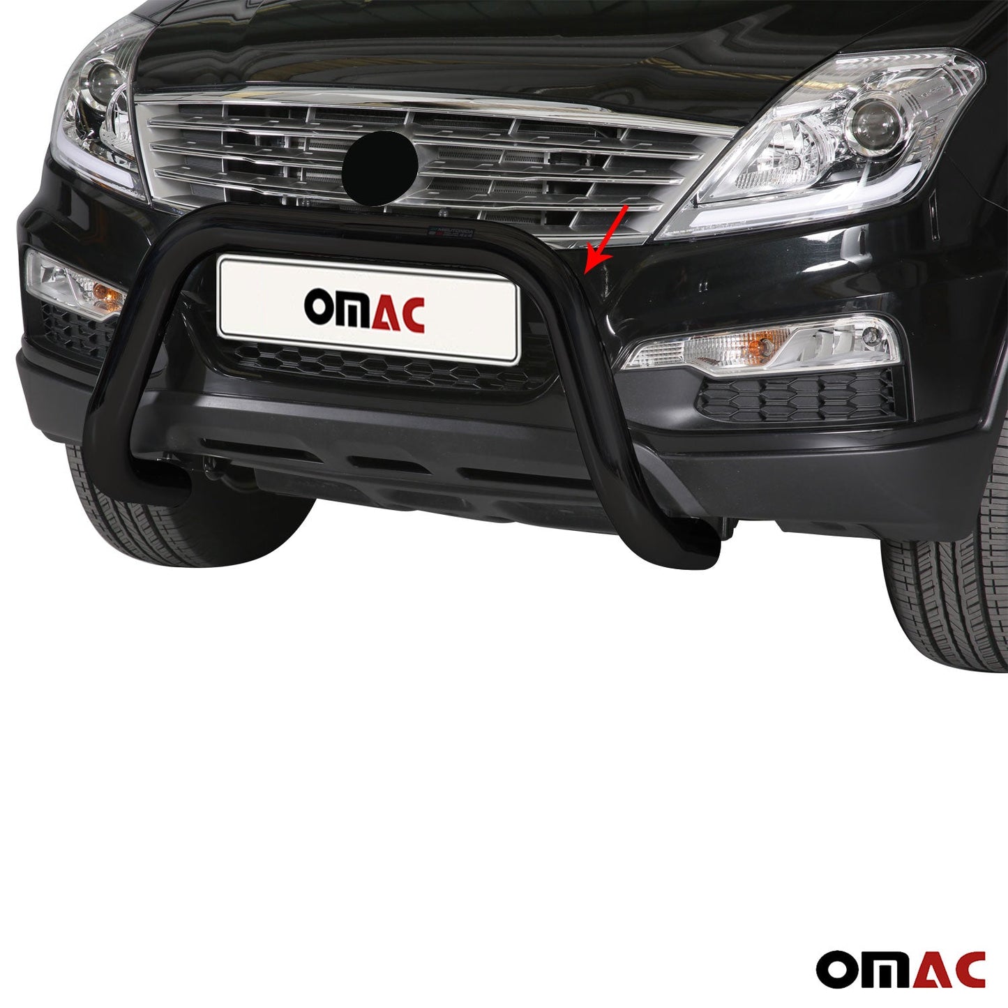 Frontbügel Frontschutzbügel für Ssangyong Rexton W 2013-2017 ø76mm Stahl Schwarz