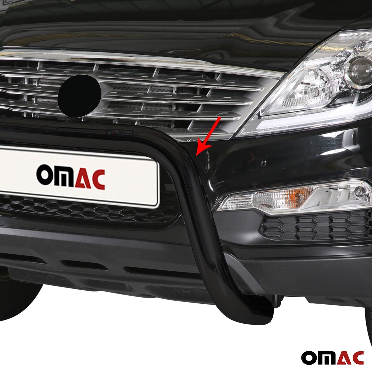 Frontbügel Frontschutzbügel für Ssangyong Rexton W 2013-2017 ø76mm Stahl Schwarz