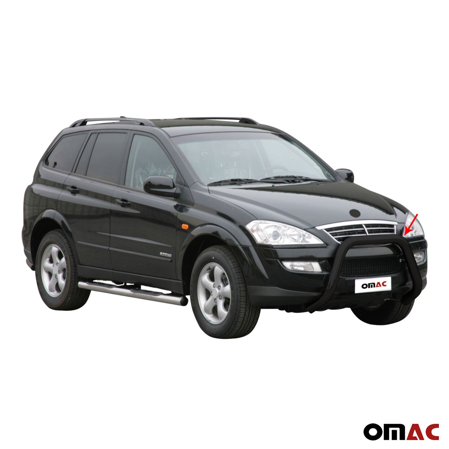 Bară de protecție/buton față pentru Ssangyong Kyron 2007-2014 ø76mm oțel negru