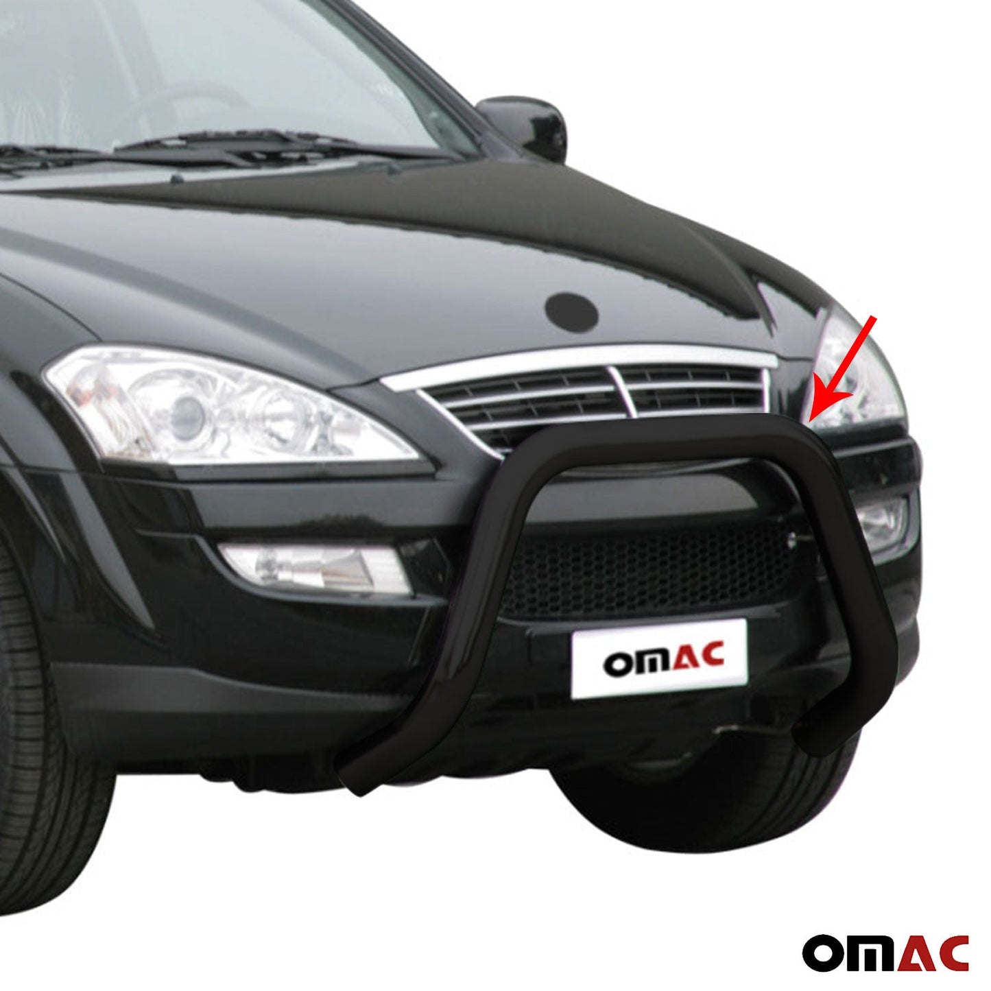Bară de protecție/buton față pentru Ssangyong Kyron 2007-2014 ø76mm oțel negru
