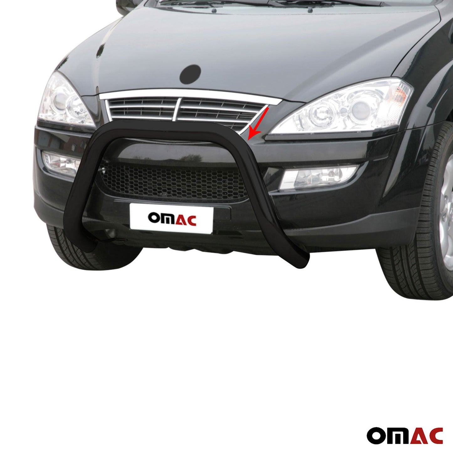 Bară de protecție/buton față pentru Ssangyong Kyron 2007-2014 ø76mm oțel negru