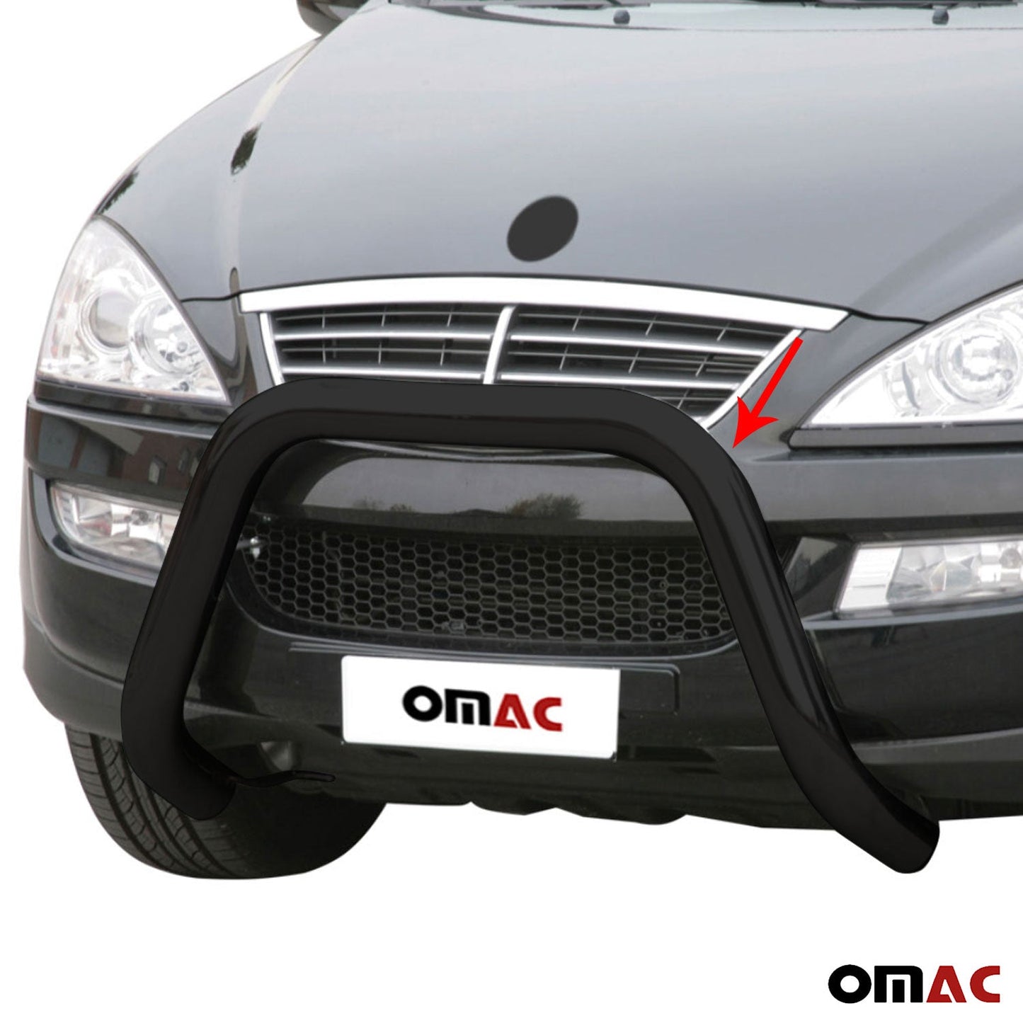 Bară de protecție/buton față pentru Ssangyong Kyron 2007-2014 ø76mm oțel negru