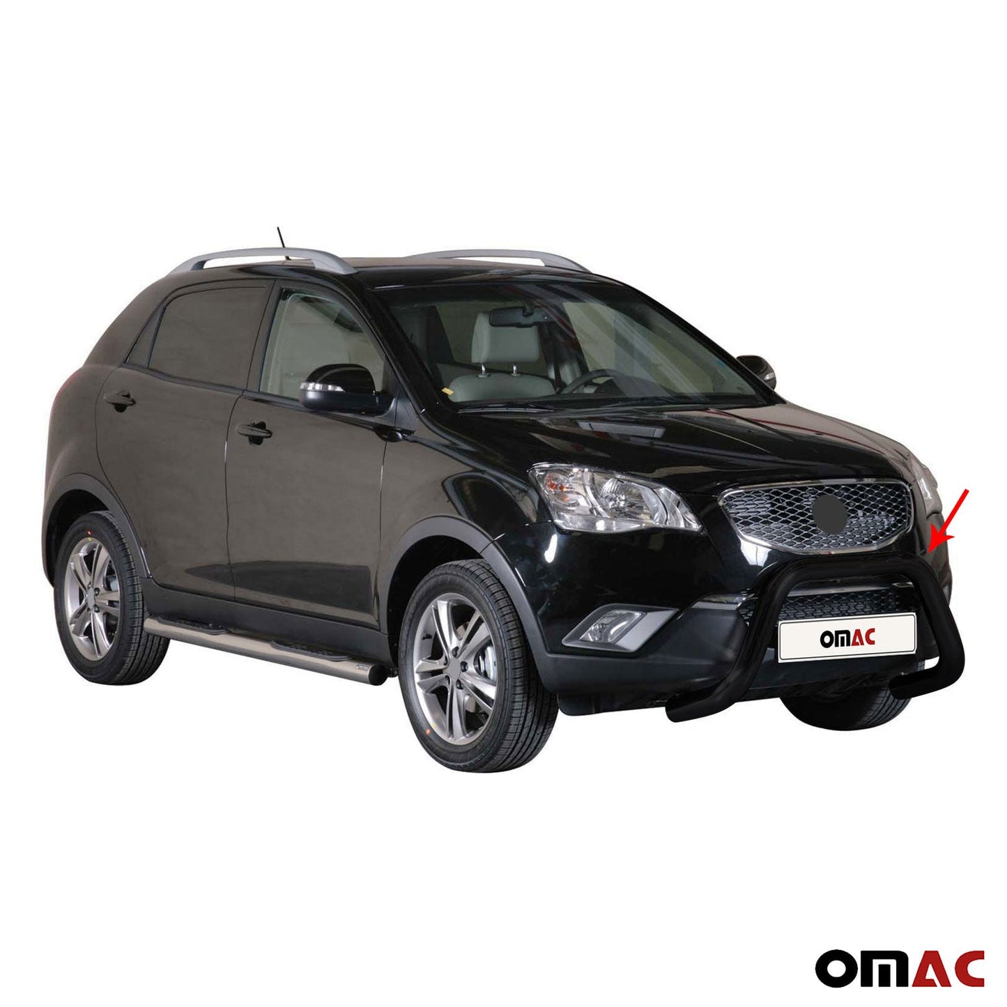 Bară de protecție/buton față pentru Ssangyong Korando 2011-2019 ø76mm oțel negru