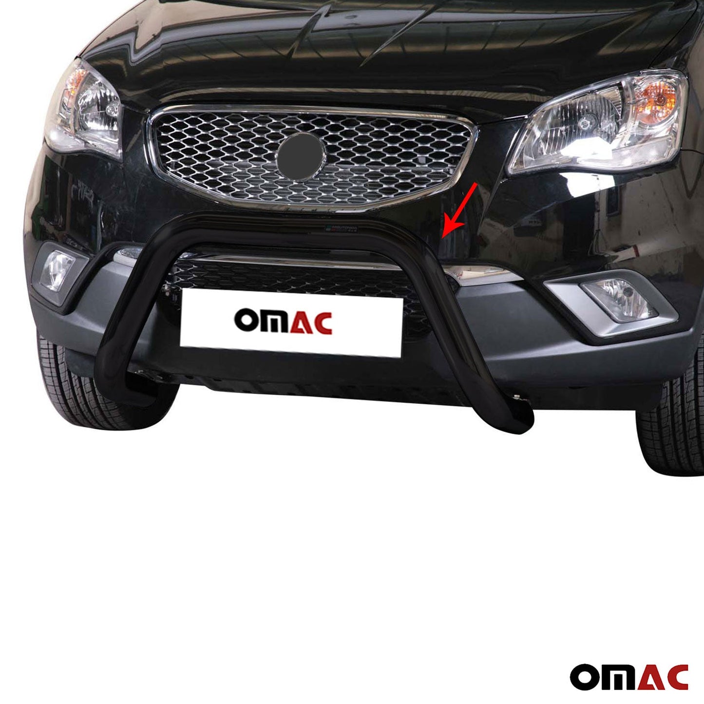 Bară de protecție/buton față pentru Ssangyong Korando 2011-2019 ø76mm oțel negru