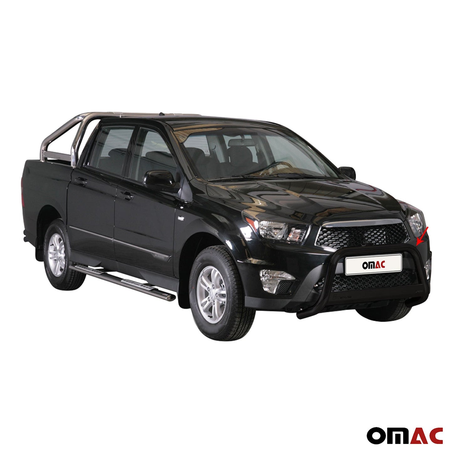 Bară de protecție/buton față pentru Ssangyong Actyon Sports 2012-2018 ø63 Negru