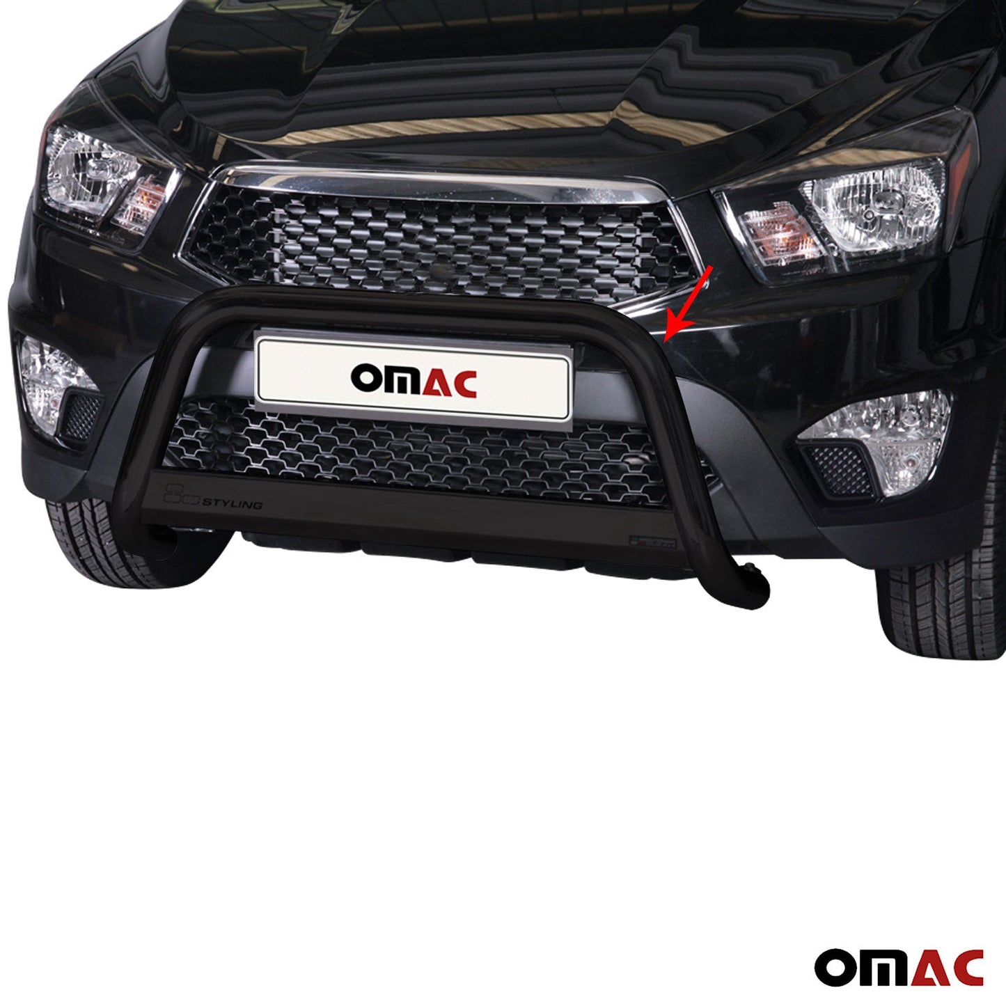 Bară de protecție/buton față pentru Ssangyong Actyon Sports 2012-2018 ø63 Negru