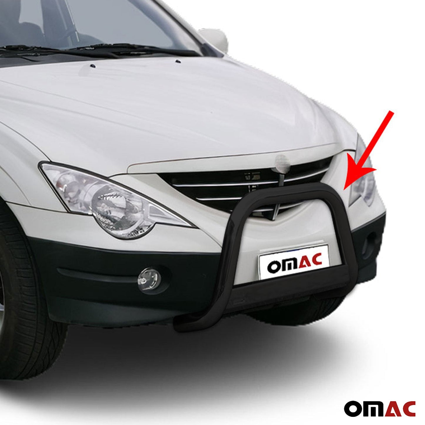 Bară de protecție/buton față pentru Ssangyong Actyon 2006-2012, ø63mm, oțel, negru