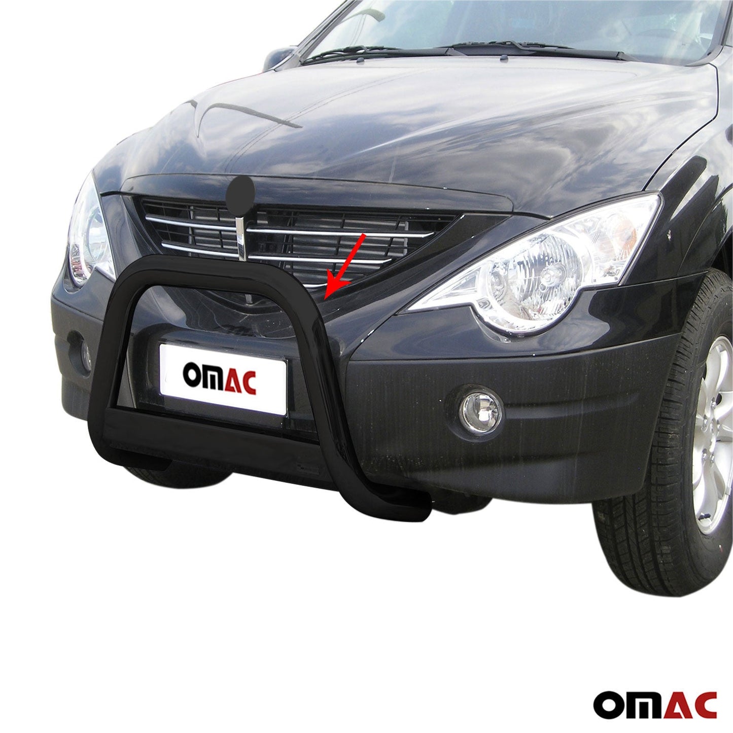 Bară de protecție/buton față pentru Ssangyong Actyon 2006-2012, ø63mm, oțel, negru