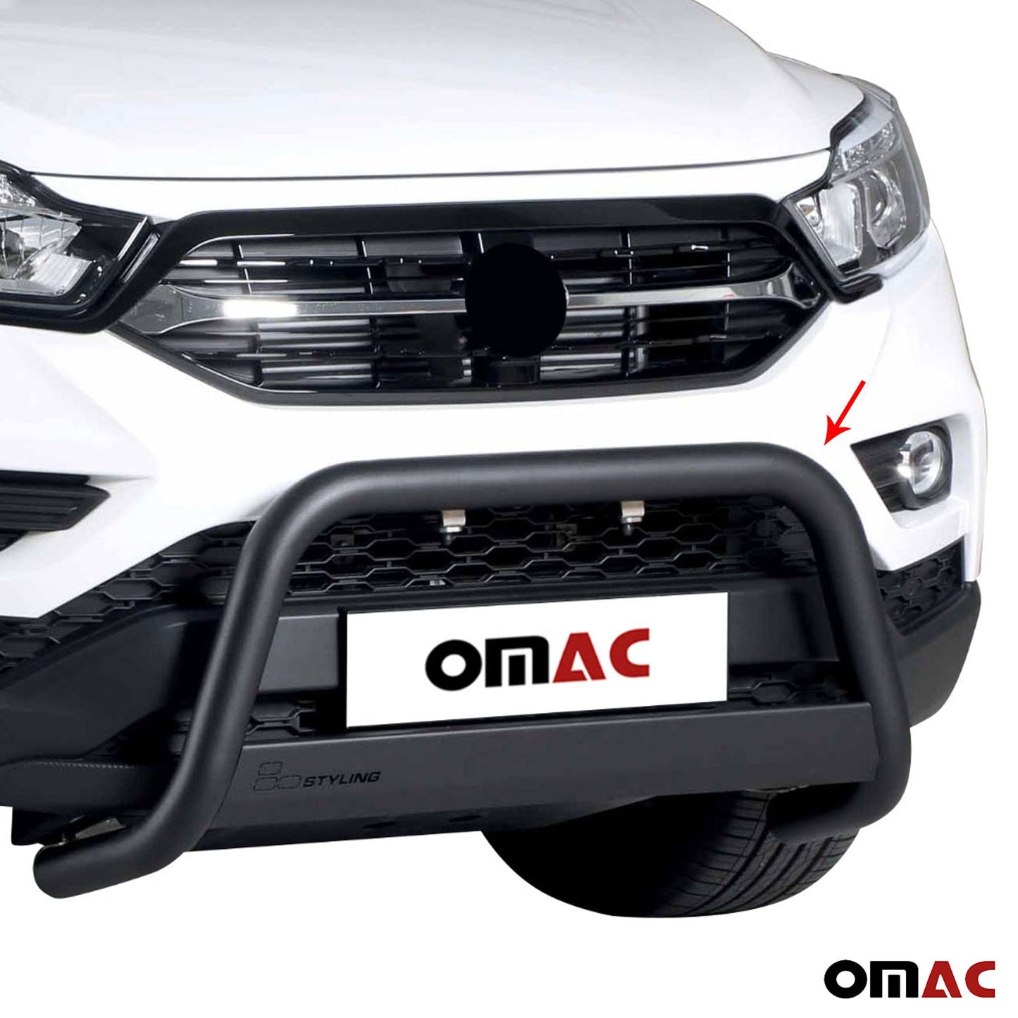 Bară de protecție/buton față pentru Ssangyong Musso 2018-2025, ø63mm, oțel, negru