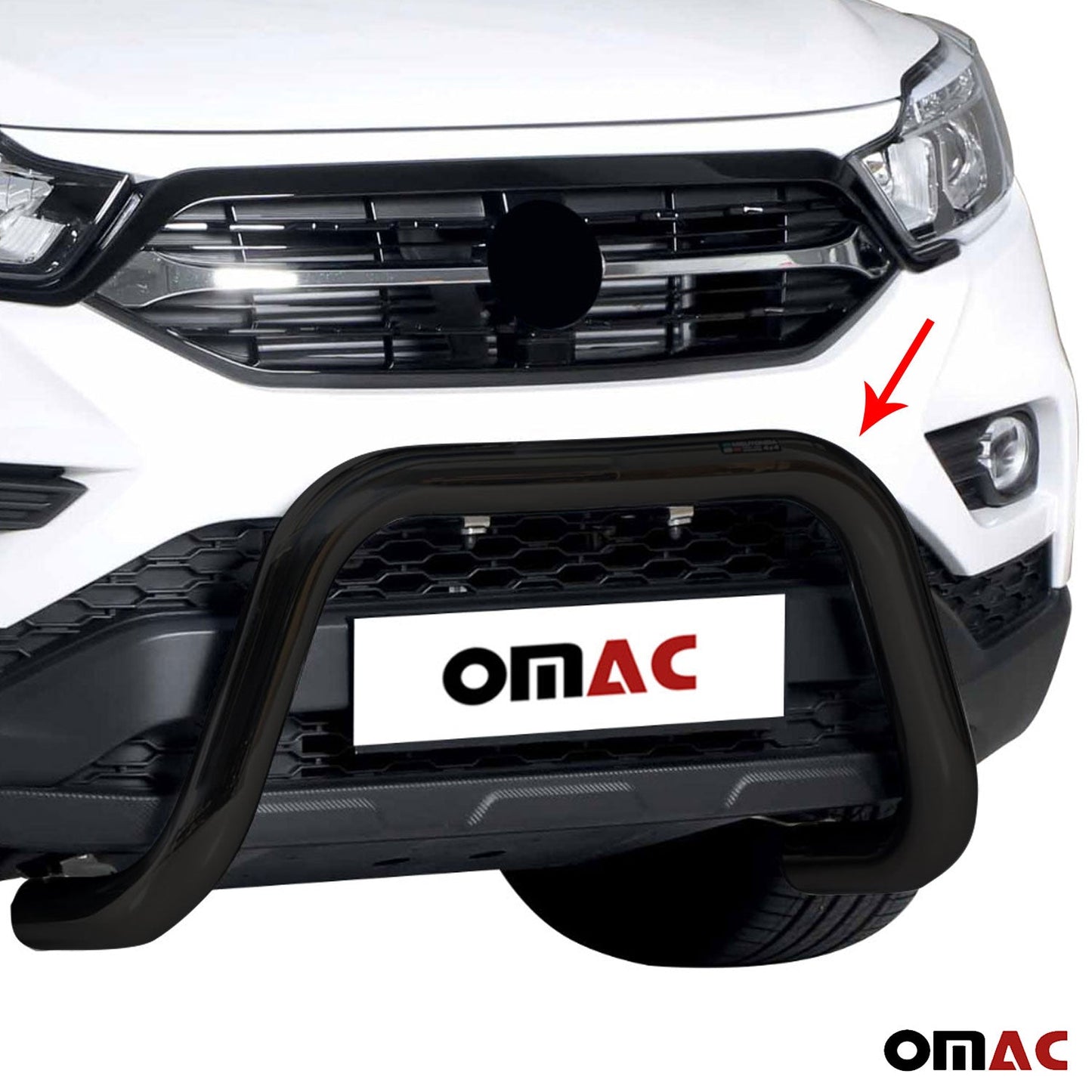 Frontbügel Frontschutzbügel für Ssangyong Musso 2018-2025 ø76mm Stahl Schwarz