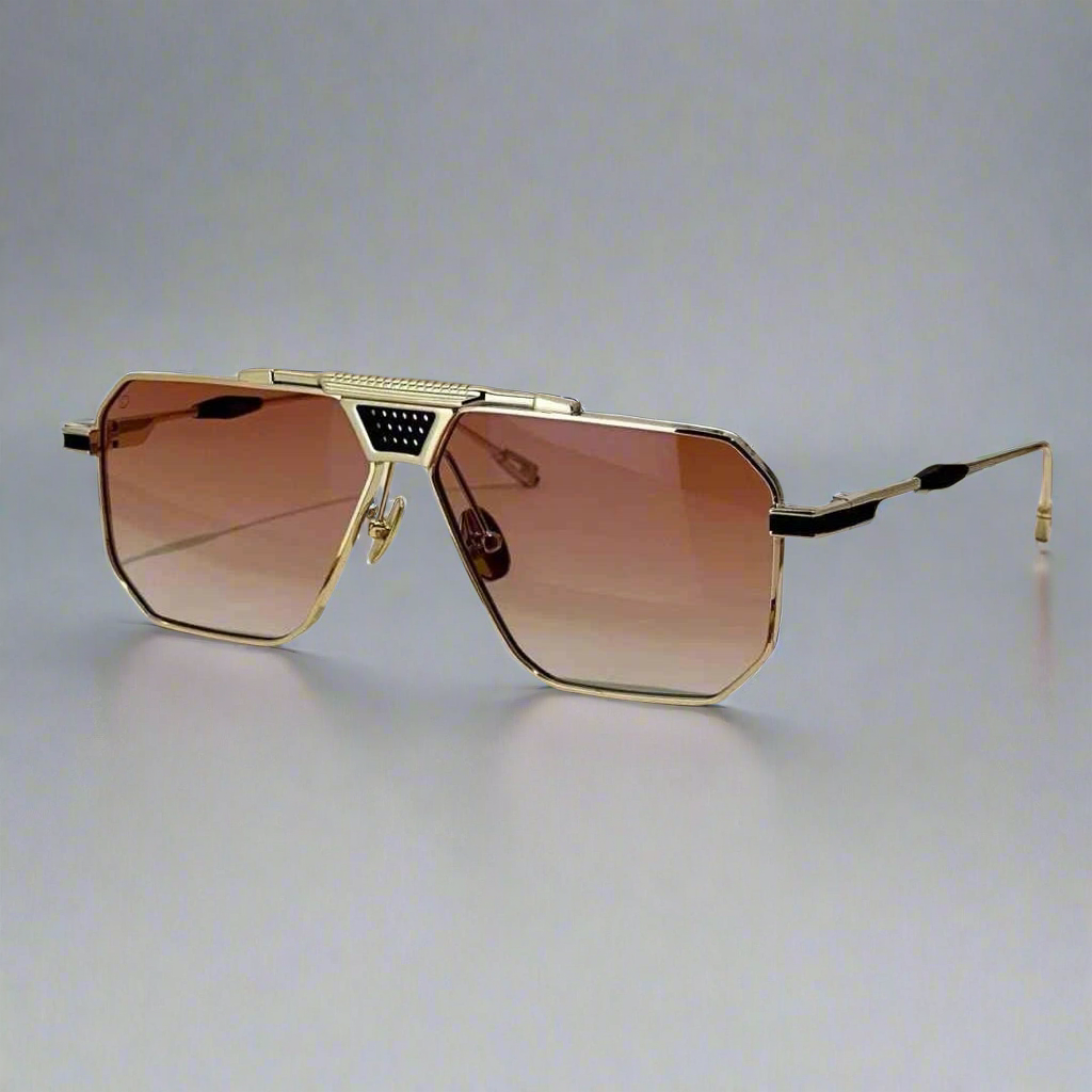 T Henri berlinette ultralight titanium square pilot sunglasses