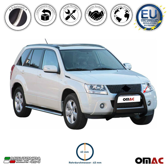 Frontbügel Frontschutzbügel für Suzuki Grand Vitara 2009-2011 ø63 Stahl Schwarz