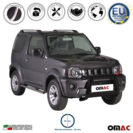 Frontbügel Frontschutzbügel für Suzuki Jimny 2012-2017 ø63mm Stahl Schwarz