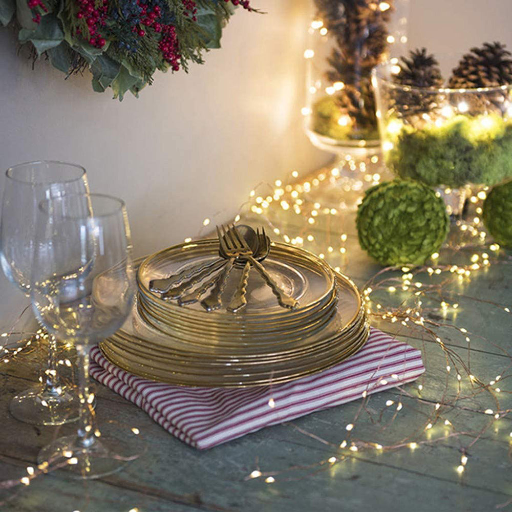 JGTC Wasserfall Lichterkette LED - 151-200 LEDs, AA-Batterien, IP44