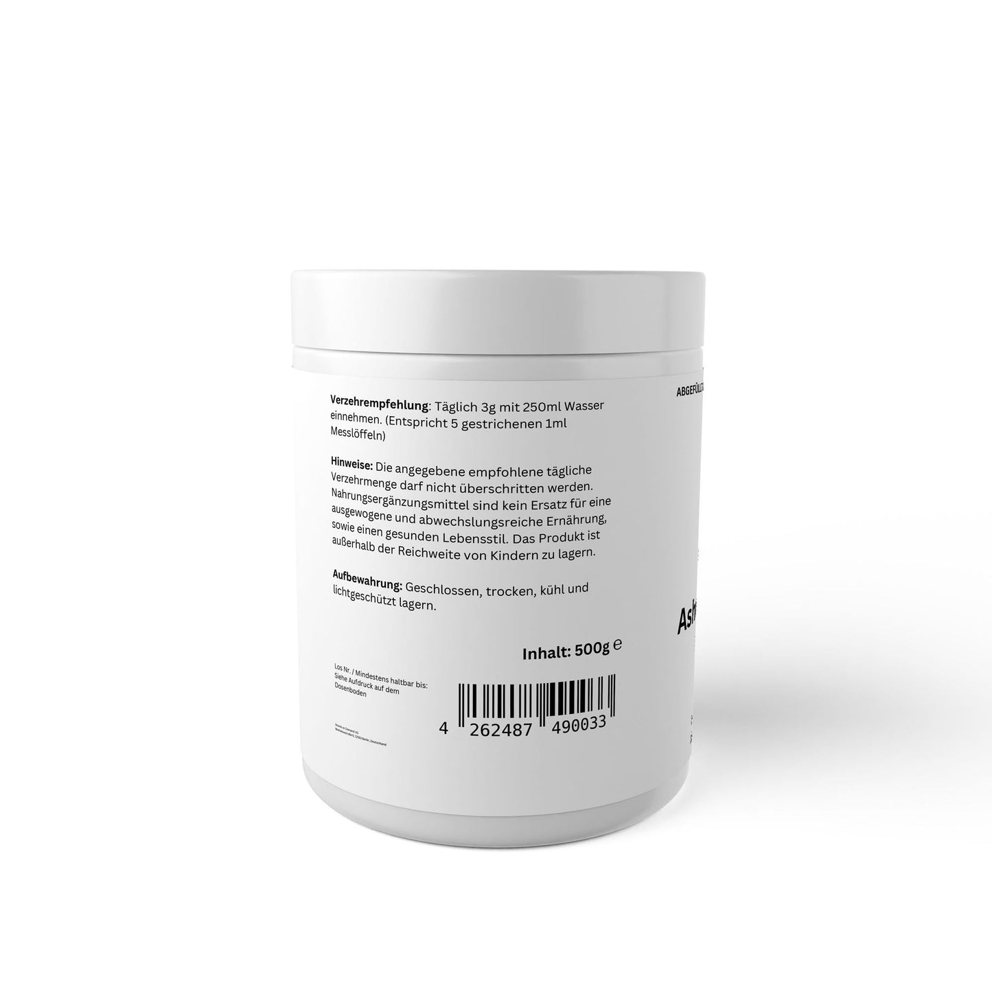 Proszek Ashwagandha 500 g – Czysta 100% Ashwagandha dla większej energii i odporności na stres