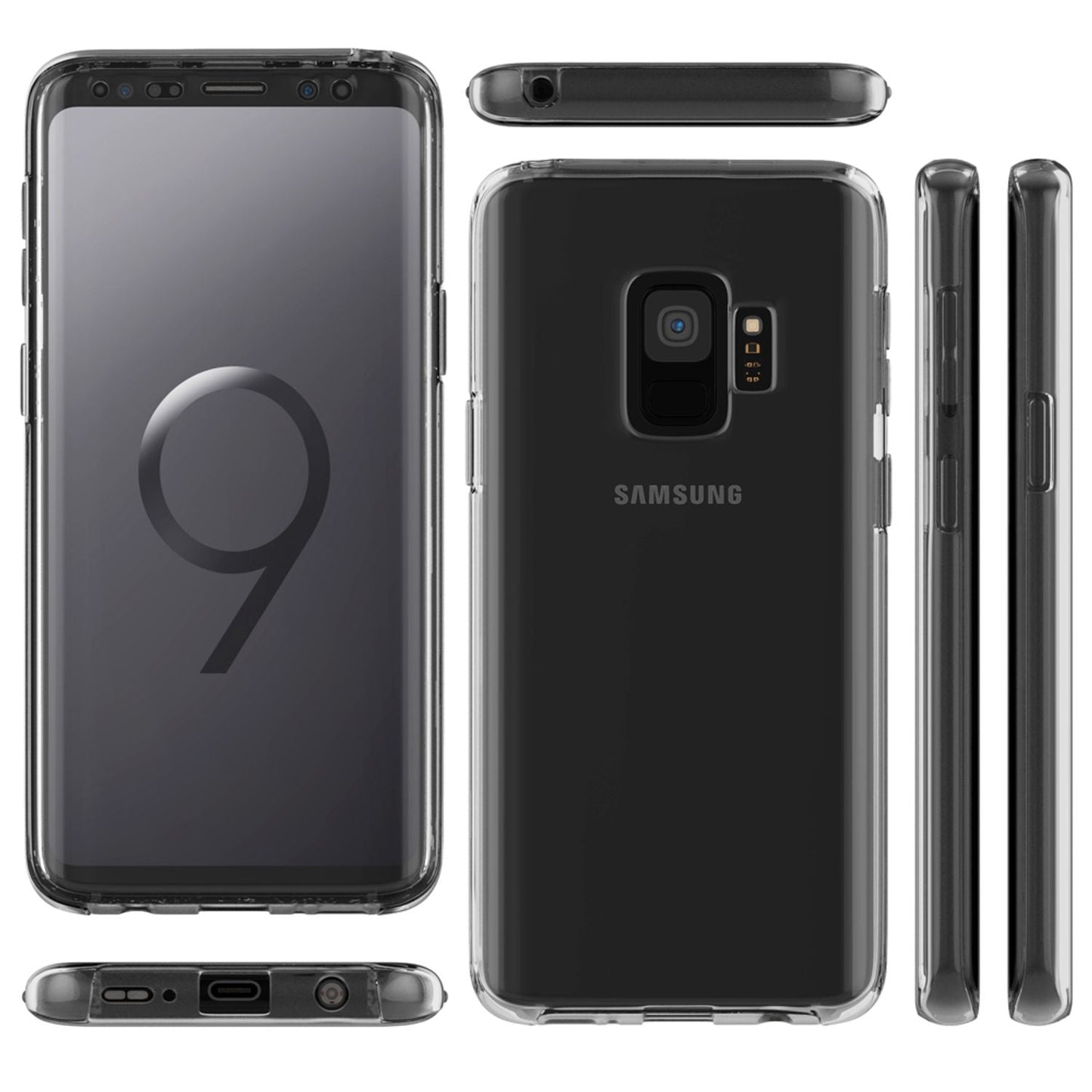 NALIA 360 Grad Handy Hülle für Samsung Galaxy S9, Full Cover Case Bumper Etui