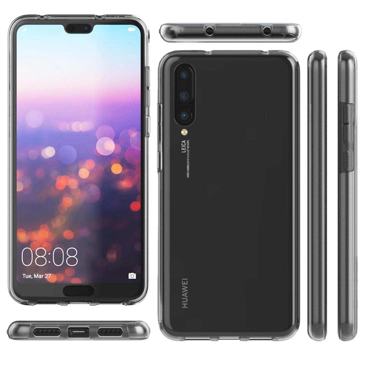 NALIA Berlin 360 Grad Handy Hülle Huawei P20 Pro - Full Cover, Transparent Displayschutz, Kompatibel Huawei P20 Pro