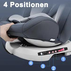 Kinderautositz 360 Grad Drehbar ISOFIX und 5 Punkt Gurt