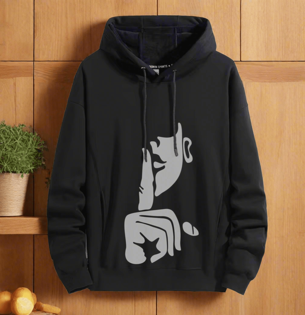 Silence Art hoodie Warm and Street Style