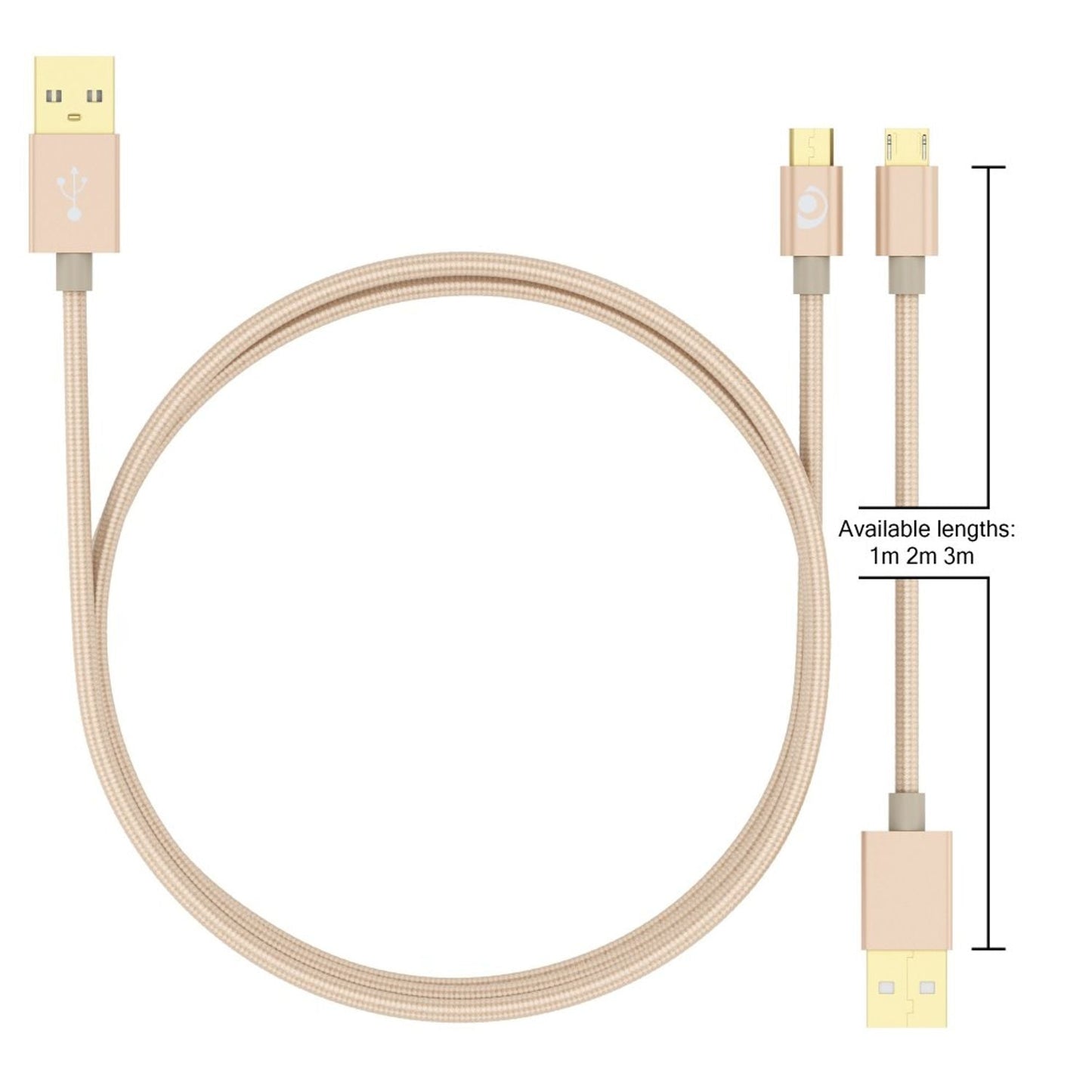 NALIA Micro USB Kabel High Speed - Länge 3 m, Nylon Geflochten, Übertragung 480 Mbps
