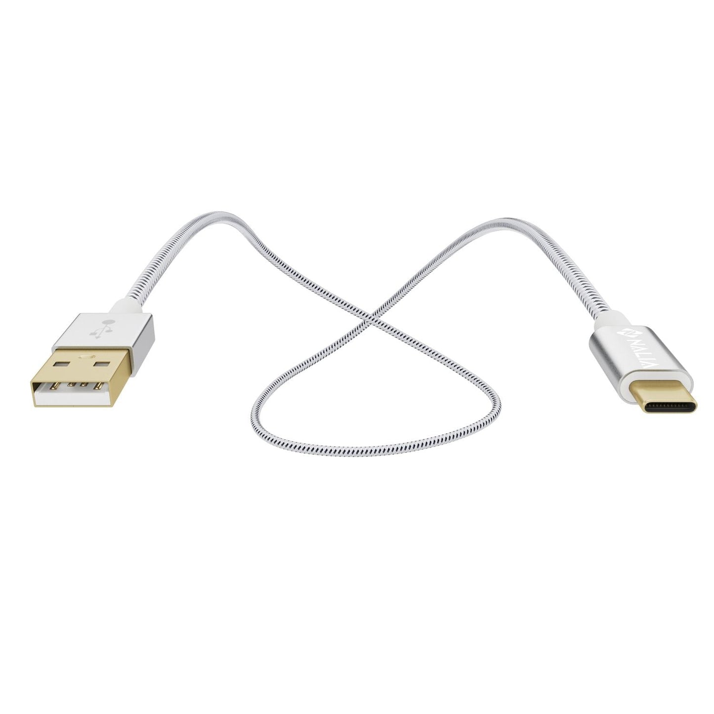 Cablu USB-C la USB 2.0 de 2 m de la NALIA, cablu de încărcare și sincronizare date din nailon durabil