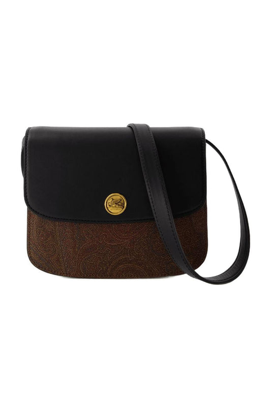 Tracolla Schultertasche - Etro - Leder - Schwarz