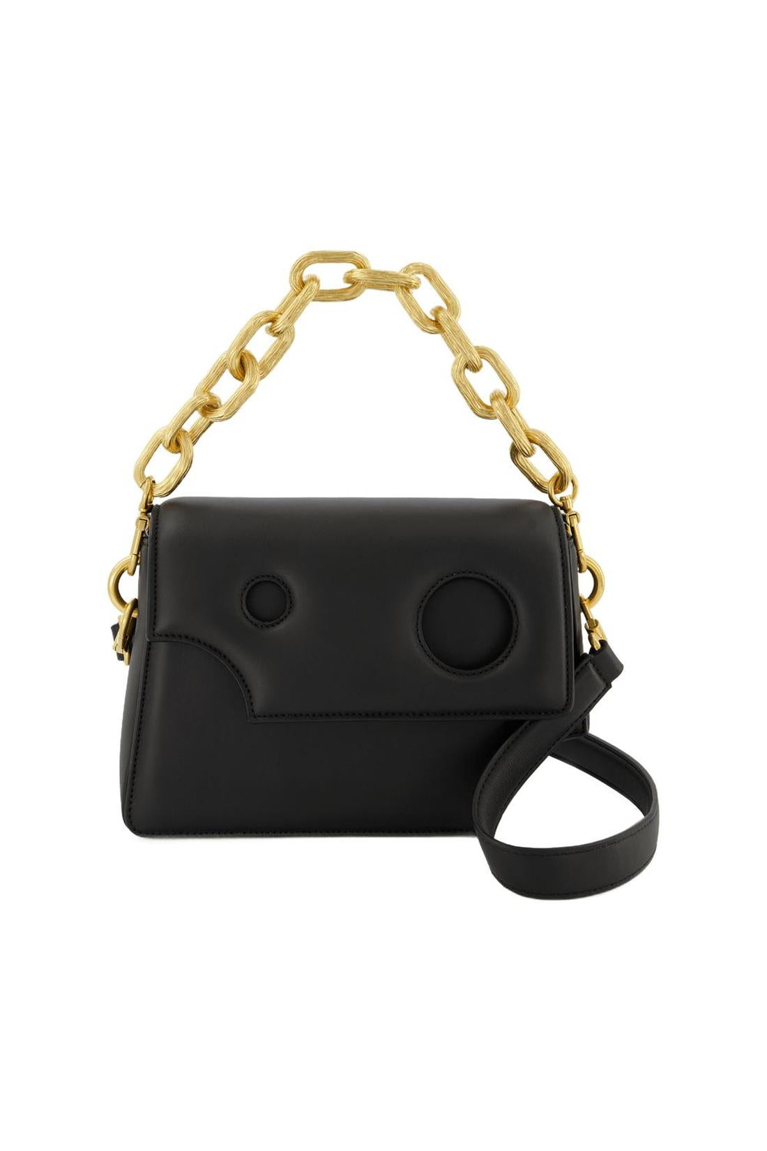 Burrow 24  Hobo Bag - Off White - Black/Clear - Leather