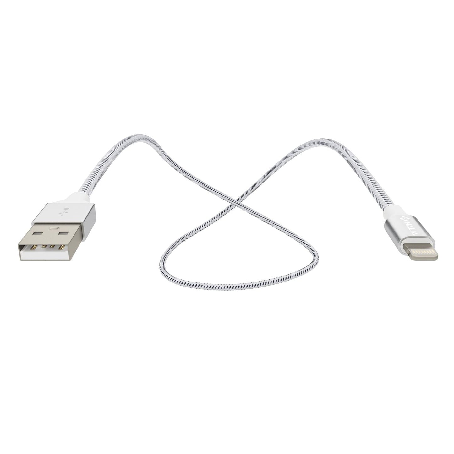 NALIA USB Sync Kabel Schnelles Laden Und Datenübertragung - Länge 2 m Nylon Geflecht MFi Zertifiziert