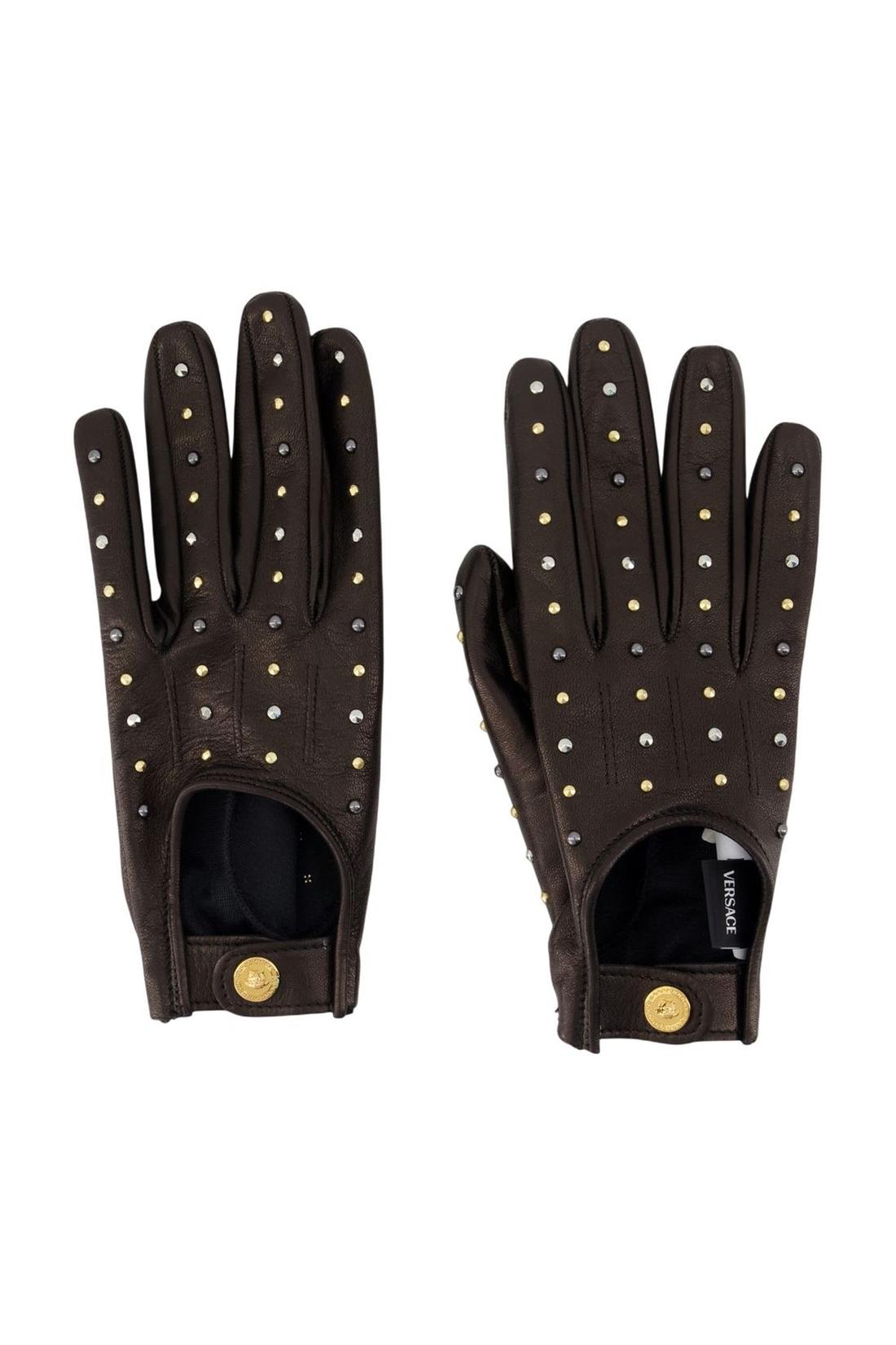 Handschuhe - Versace - Leder - Schwarz