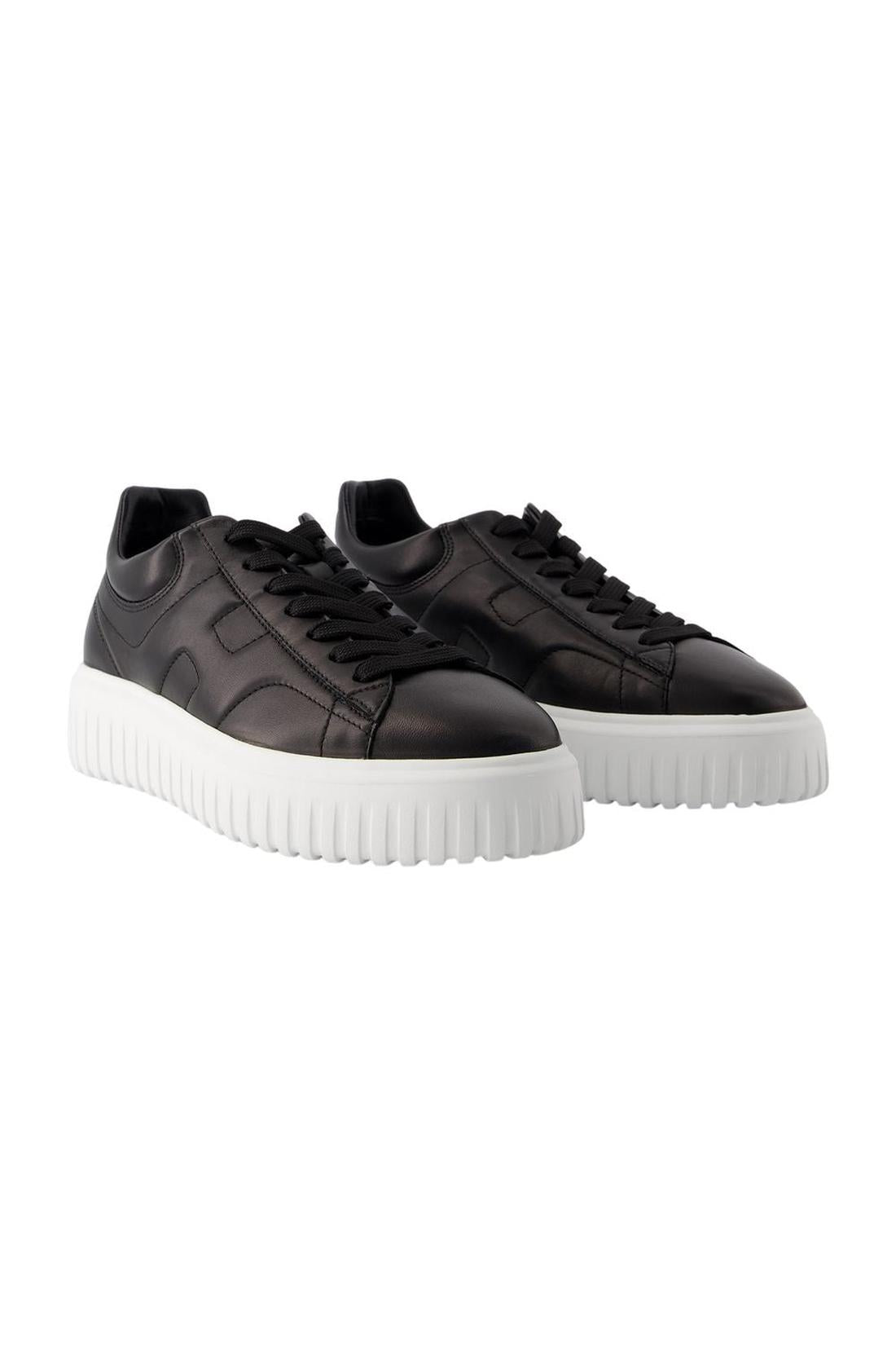 Sneakers H-Stripes Allacciato - Hogan - Leder - Schwarz