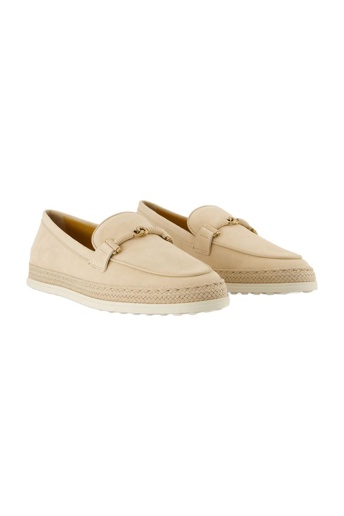 Flache Schuhe Rafia - Tod's - Raffia - Beige